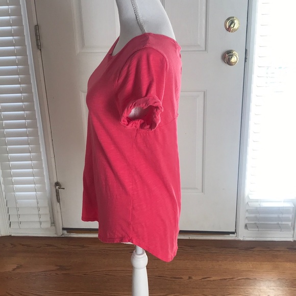Anthropologie T.la coral colored short sleeve top - Picture 4 of 7